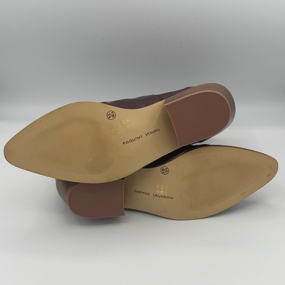 Chinese Laundry Fiona Ankle Western Cowgirl Leather Boots Intricate Stitching - Picture 12 of 12